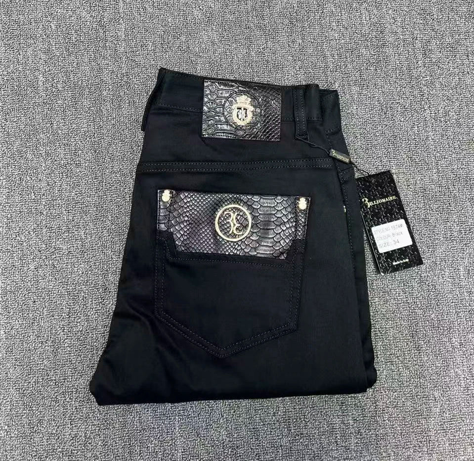 Vexaroa Jeans Men fashion Embroidery comfortable elasticity Casual