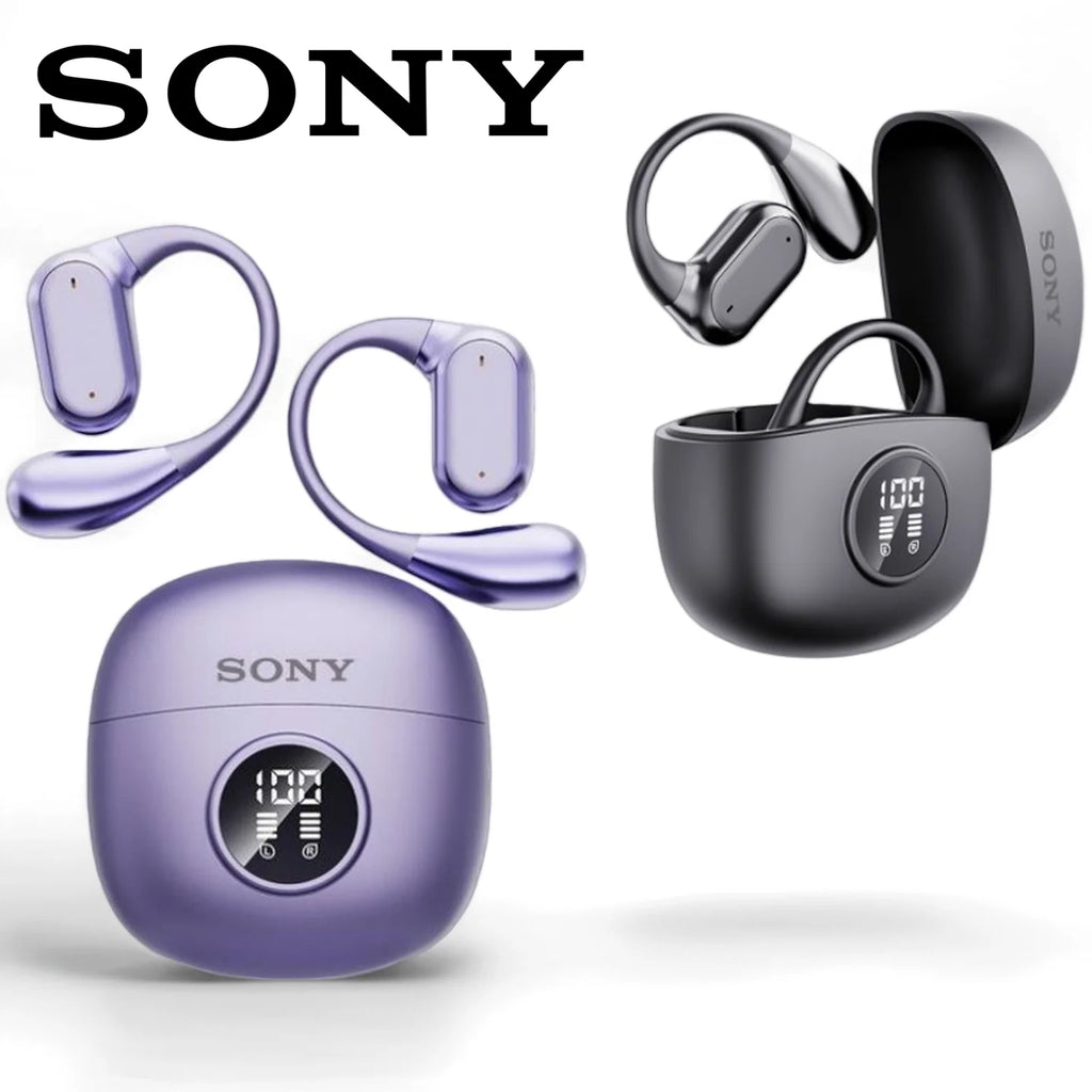 Vexaroa Bluetooth 5.4 ear-hook wireless earbuds with LED display
