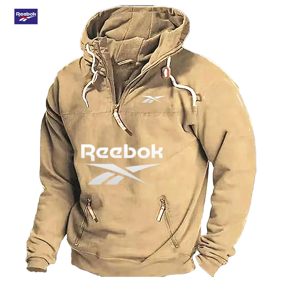 Vexaroa Men's Warmth Hooded Sweatshirt Multi-Pocket Zip Top