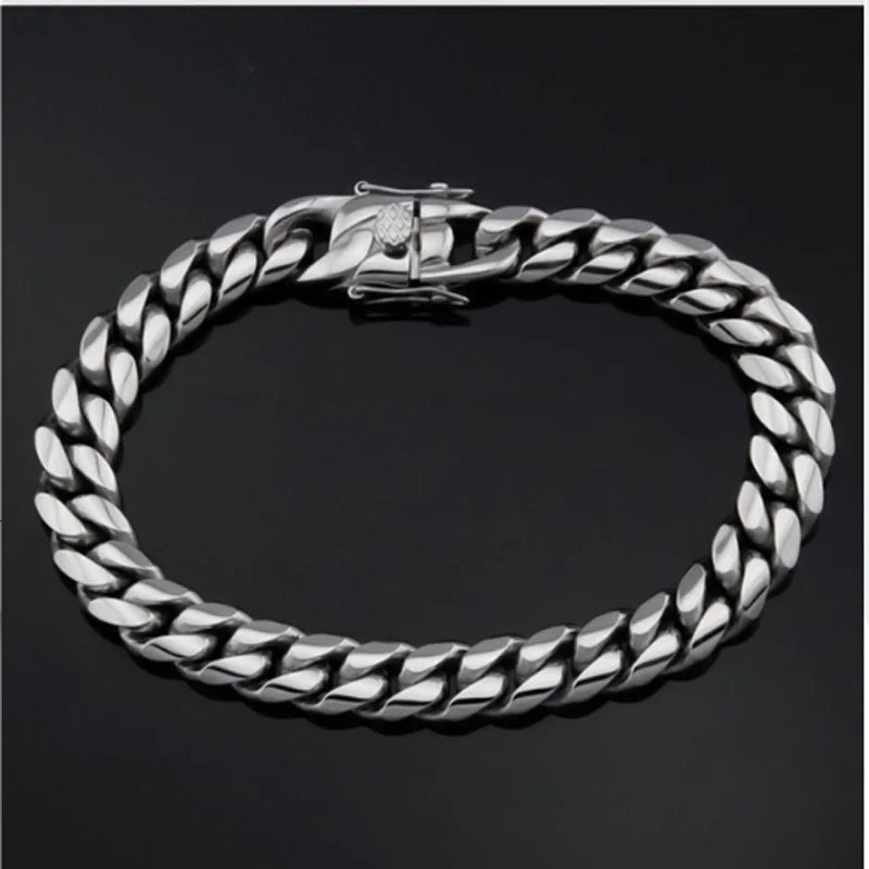 Vexaroa Stainless Steel Miami Cuban Chain Bracelet — Vexaroa product image 2