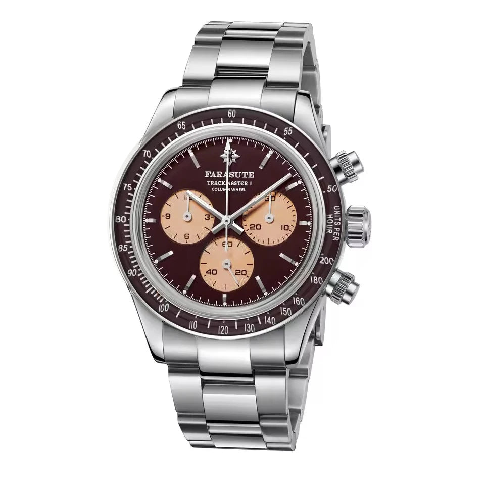 39 mm Chronograph Automatic Watch for Men, Sapphire, 5 ATM | Vexaroa