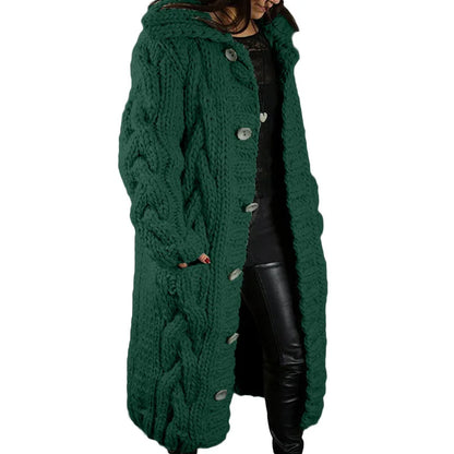 Fashion Solid Knit Cardigan For Women Casual Long Sleeve Turn-down Collar Button Sweater Coat Tops Lady Office Womens Clothing