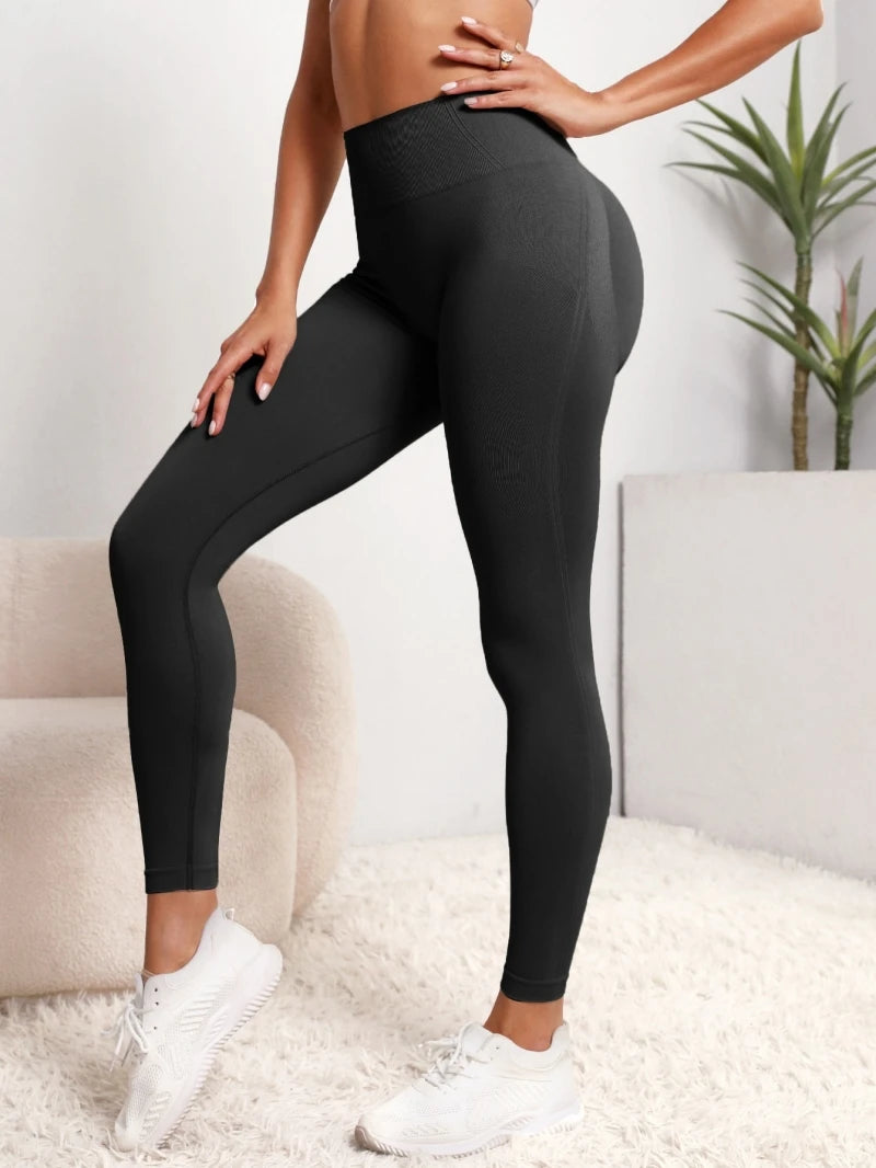 Vexaroa High Waist Push Up Seamless Yoga Leggings Sports
