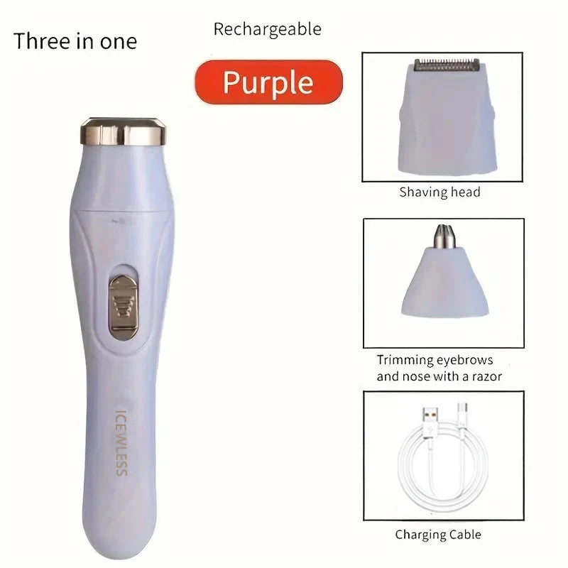 Vexaroa 3-in-1 USB Rechargeable Electric Hair Removal Set