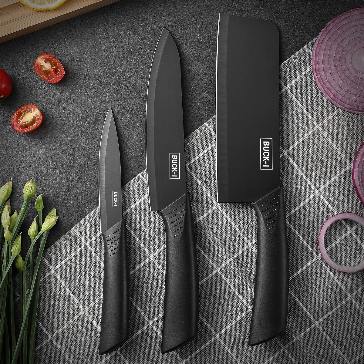 Vexaroa Kitchen Knife Set with Storage Block