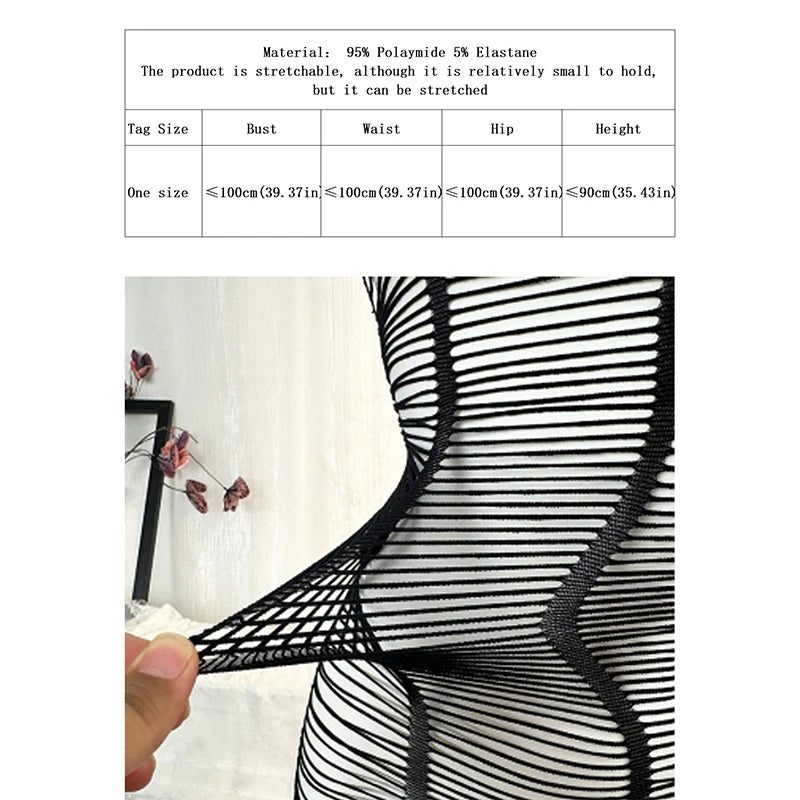 Vexaroa Women's Fishnet Cover-Up Bodycon Dress Lingerie