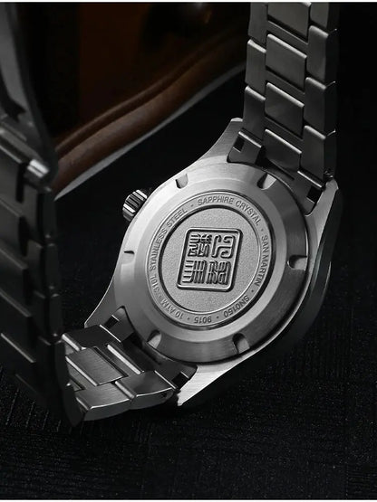 San Martin Official New 39mm Gradient Color Splicing MOP Dial Miyota 9015 Men Automatic Mechanical Watch Waterproof 100m SN0150