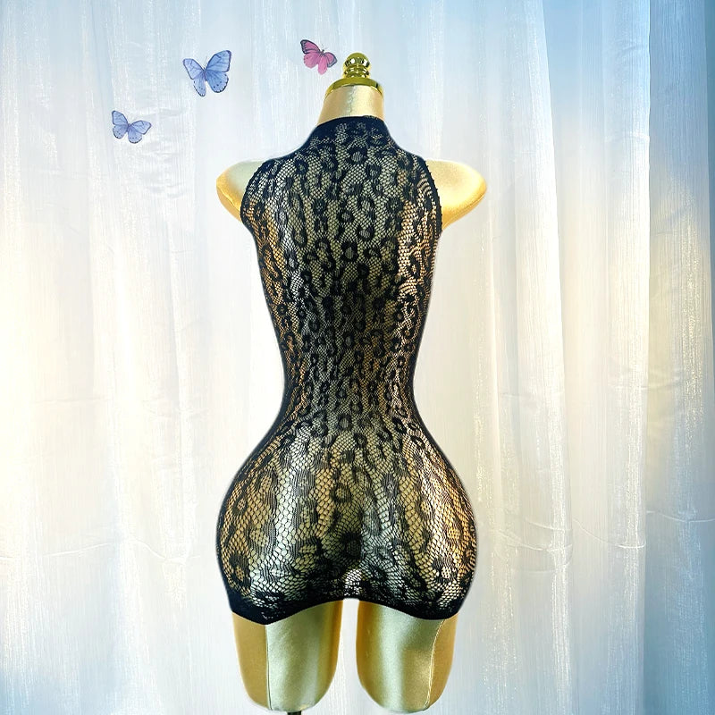 Vexaroa Sexy Hollow Fishnet Cover-Up Dress