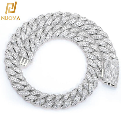 Platinum 22mm Diamond Bubble Necklace Iced Out | Vexaro