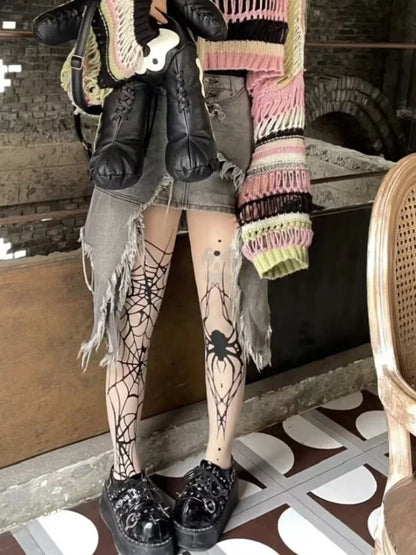 Dark Fishnet Tights Stocking Women Emo Alternative Sexy Web Pantyhose Socks