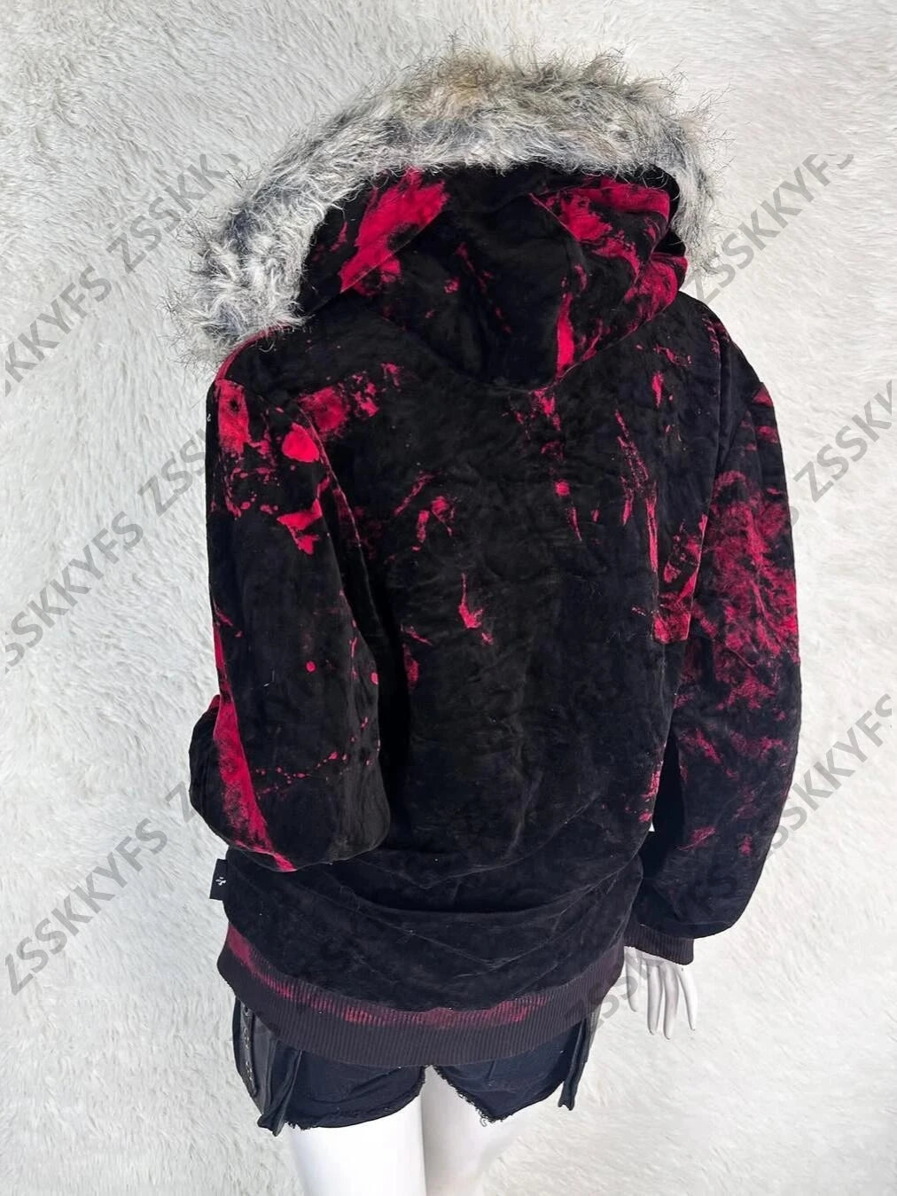 Harajuku Winter Y2k Clothes Gothic 90s Punk Hoodies Zip-up Sweatshirts Trend Woman Streetwear Hooded Grunge Graphic Hoody Jacket