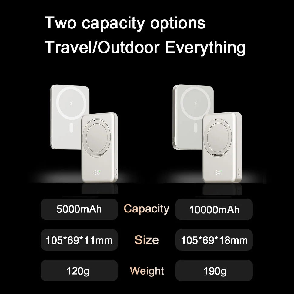 Vexaroa 5000mAh and 10000mAh magnetic wireless power bank — product image 3