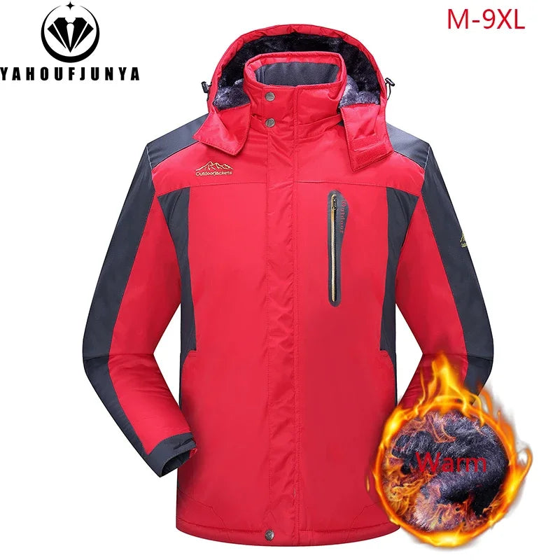 Vexaroa men's fleece-lined hooded winter jacket, image 1