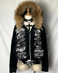 Vexaroa Women's Dark Rock Graphic Fur-Collar Hoodie