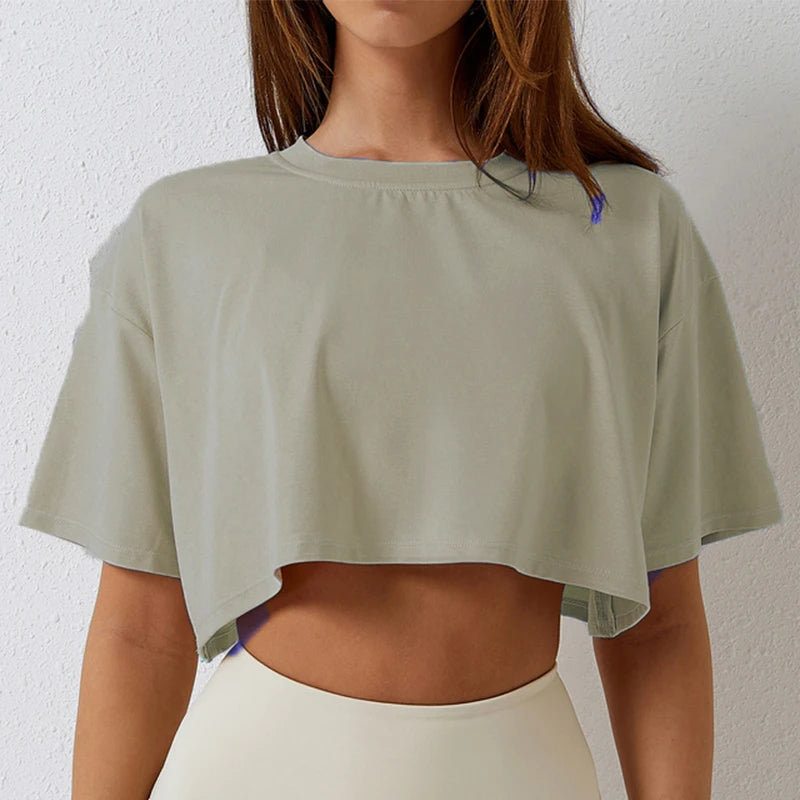 Vexaroa Womens Cotton Fitness Crop T-Shirt product photo, view 16
