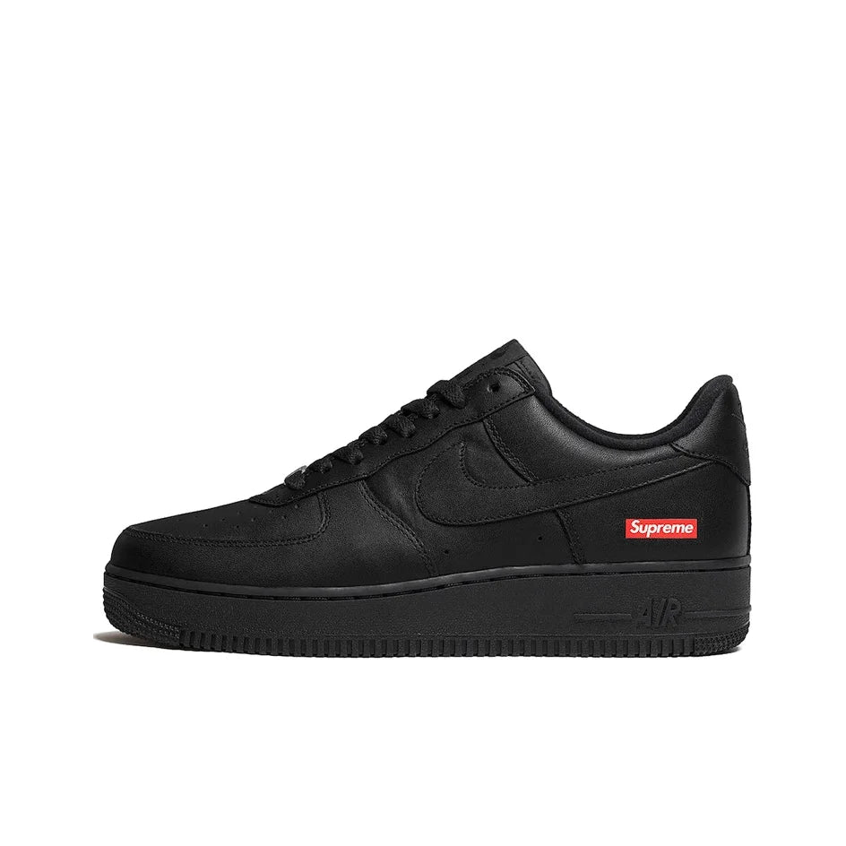 Nike x Supreme Air Force 1 Box Logo Fashion Low top Skateboard Shoes Unisex Black CU9225-001 — product image