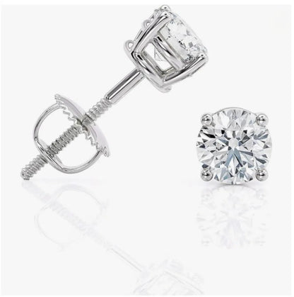 Vexaroa 14K Gold Lab-Grown Diamond Four-Prong Studs