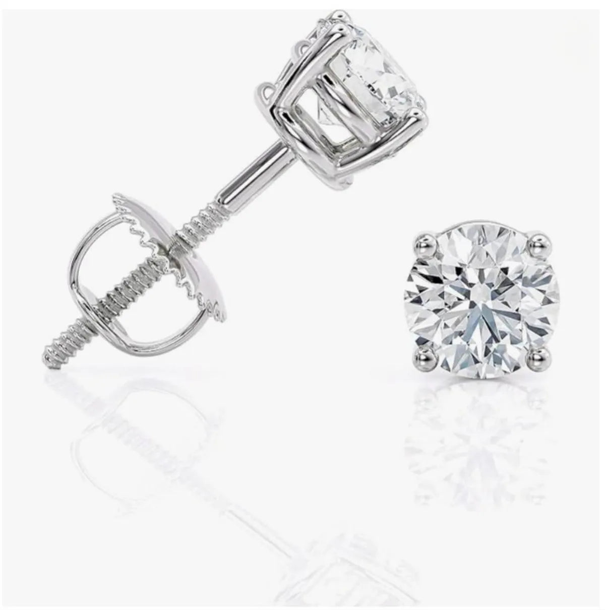Vexaroa 14K Gold Lab-Grown Diamond Four-Prong Studs