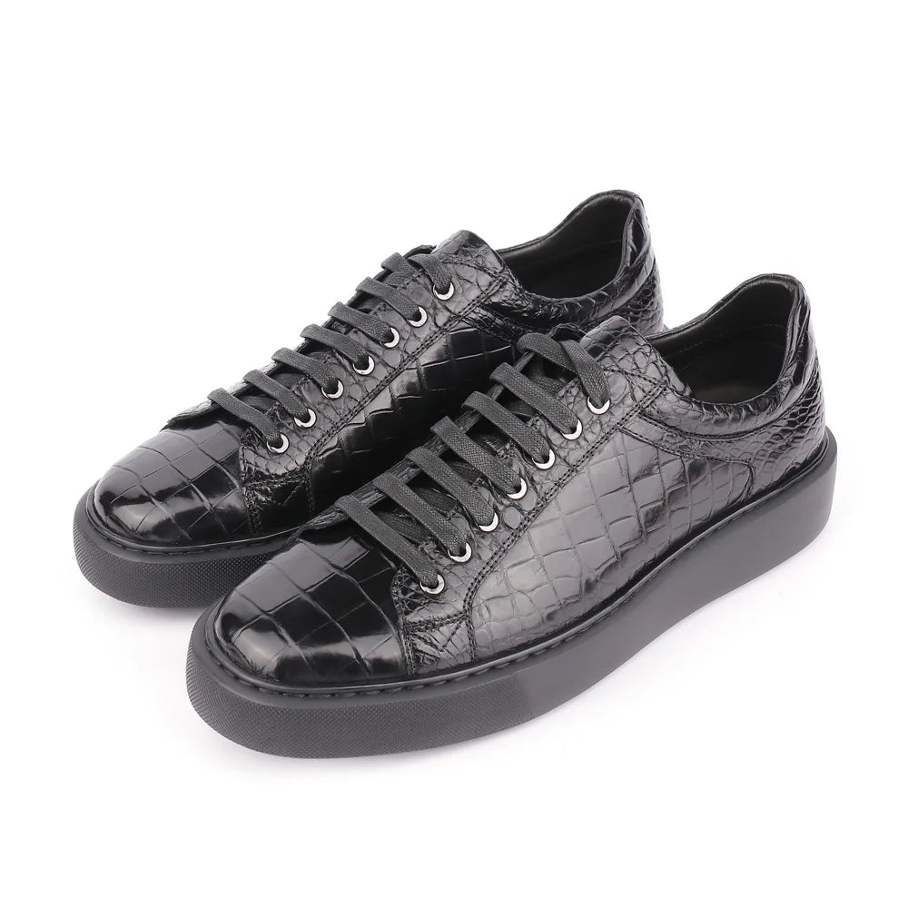 Men's Crocodile Skin Genuine Leather Shoes | Vexaroa