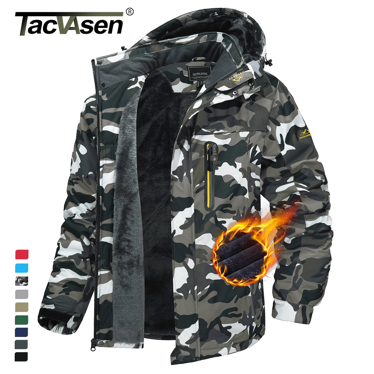 Vexaroa men's fleece-lined winter parka, image 1