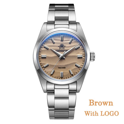 Quartz Watch Simple 10Bar Steel Dive Wristwatch Bubble Mirror Pot Cover Glass Sports 36mm Men Watches