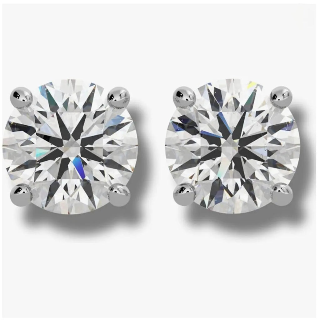 Vexaroa 1 CT Lab-Grown Diamond Stud Earrings in 14K Gold