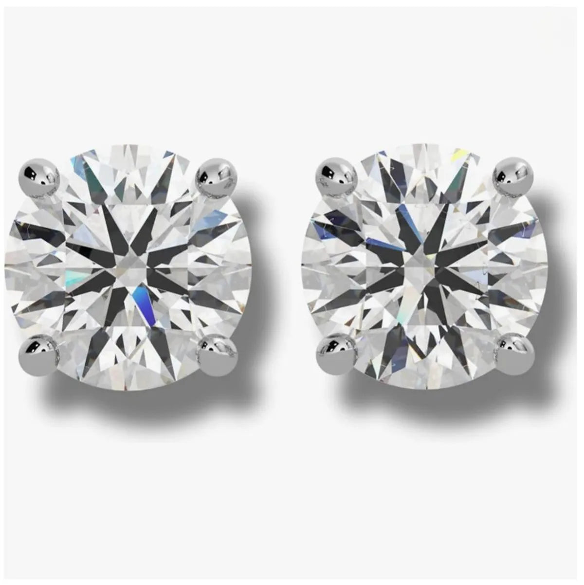 Vexaroa 1 CT Lab-Grown Diamond Stud Earrings in 14K Gold