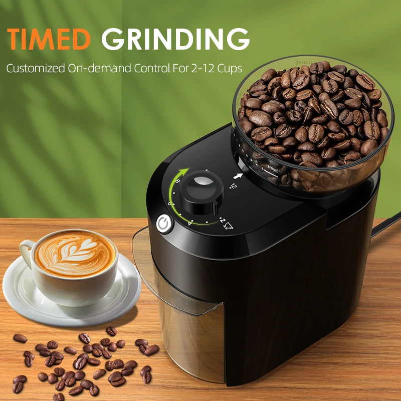Vexaroa Wancle Electric Burr Coffee Grinder