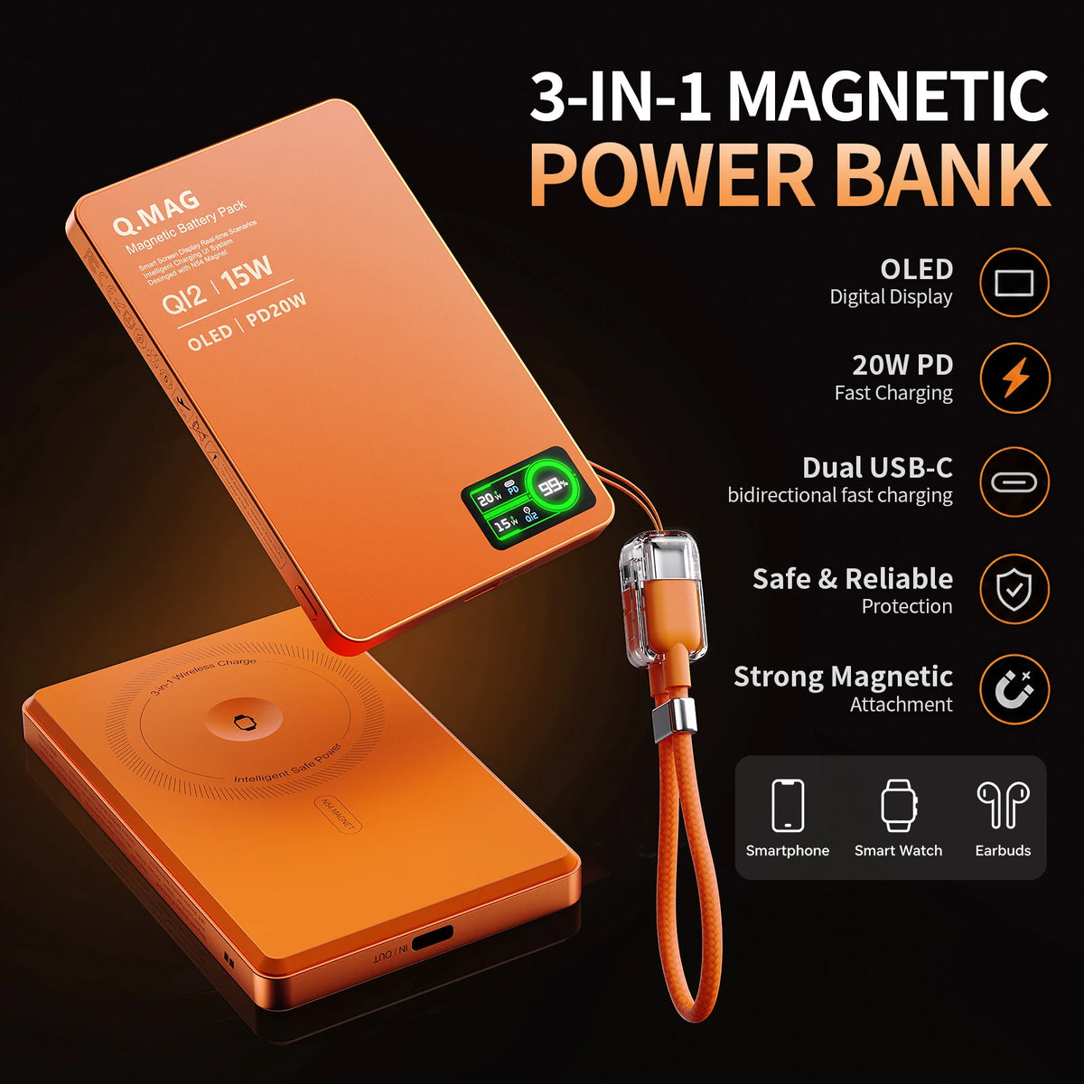 Vexaroa Magnetic Wireless Power Bank 5000/10000mAh iPhone