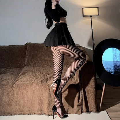 Vexaroa Women's Mesh Fishnet Pantyhose Hollow Out Party Hosiery
