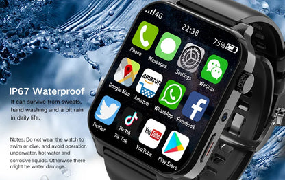 Waterproof Smart Watch Smart Watch Android Newest Smartwatch 4G SIM Card Support,HD Large Screen,Call,Gaming & Camera Functions