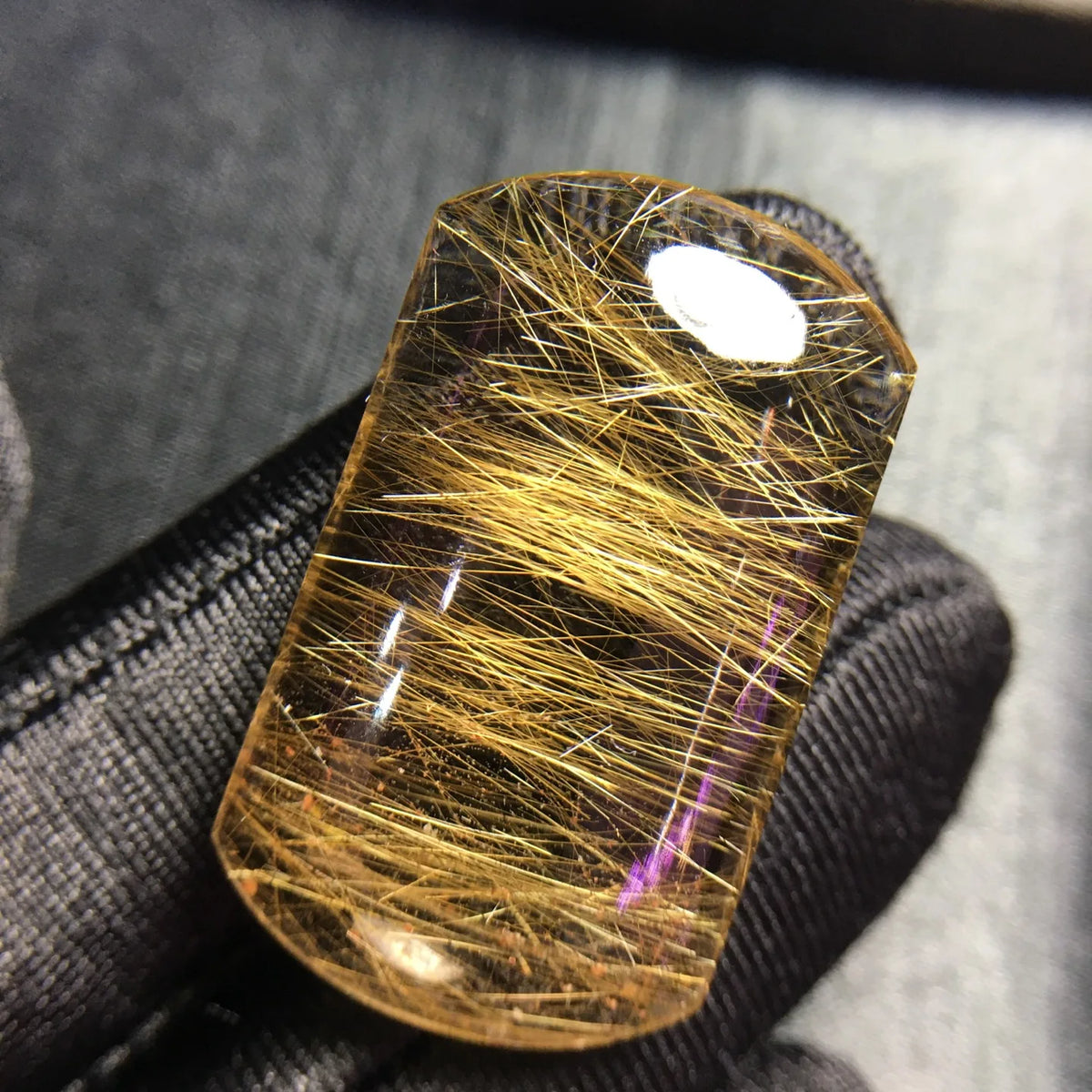 Natural Gold Hair Rutilated Quartz Necklace Pendant Jewelry For Women Lady Men Wealth Healing Crystal 35mm Gemstone Beads AAAAA