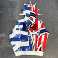 Vexaroa Men's Zip Hoodie Cartoon Graffiti Streetwear